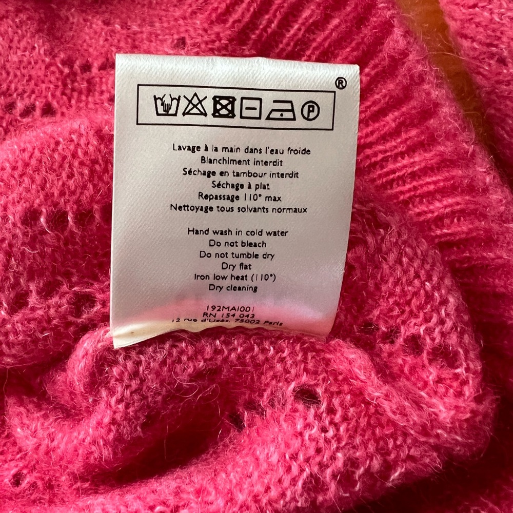 Sézane Suzie Sweater in Rayures Rose Size Small - Picture 5 of 8